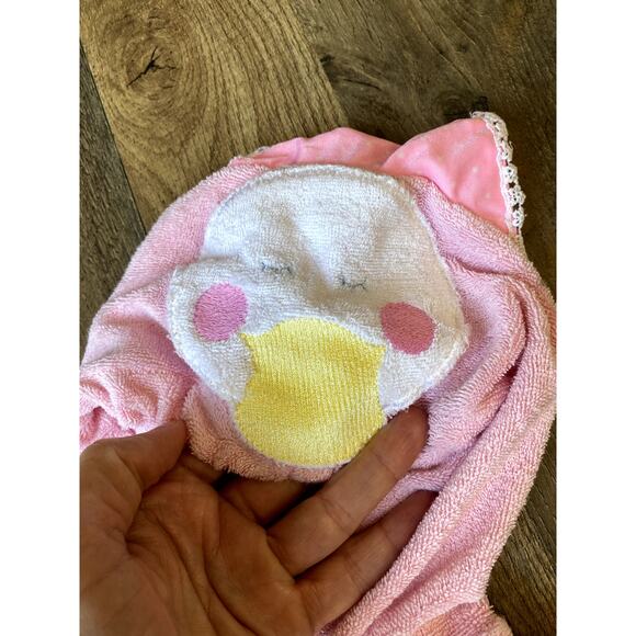 Vintage Carters Pink Girl Duck Terry Cloth Hooded Top 24 mo - Picture 4 of 9